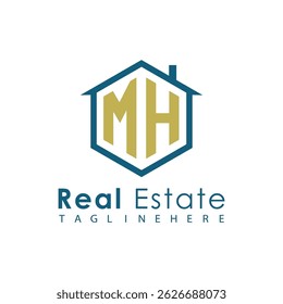 Modern Real Estate Logo – House, Apartment, Building, Architecture, Construction, Property Investment, Corporate Branding Design

