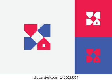 plantilla vectorial de ilustración de logotipo inmobiliario moderno