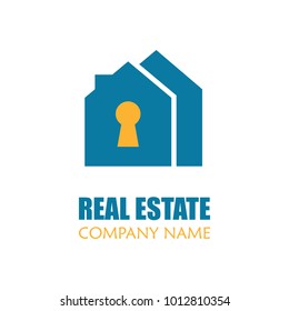 Modern Real Estate Logo Template. Creative Home Logo Icon Design Vector Illustration