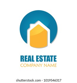 Modern Real Estate Logo Template Vector Illustration. Creative Abstract Home Logo for Apartment, House, Property Development, Construction, Business Card