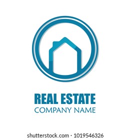 Modern Real Estate Logo Template Vector Illustration. Creative Abstract Home Logo for Apartment, House, Property Development, Construction, Business Card