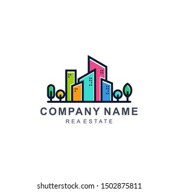 modern real estate logo, vector logo