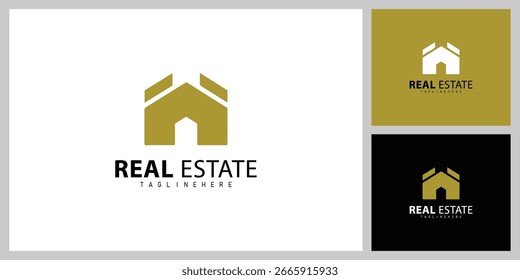 Diseño moderno del Vector del logotipo de la propiedad y de la construcción Branding
