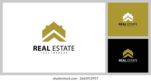 Modern Real Estate Logo Vector Design for Property and Construction Branding
