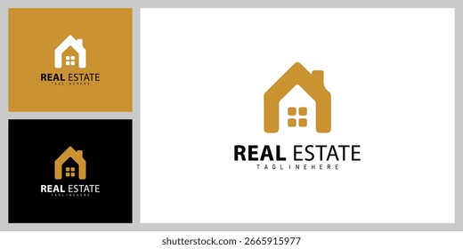 Modern Real Estate Logo Vector Design for Property and Construction Branding
