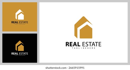 Modern Real Estate Logo Vector Design for Property and Construction Branding
