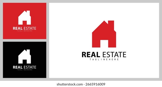 Diseño moderno del Vector del logotipo de la propiedad y de la construcción Branding
