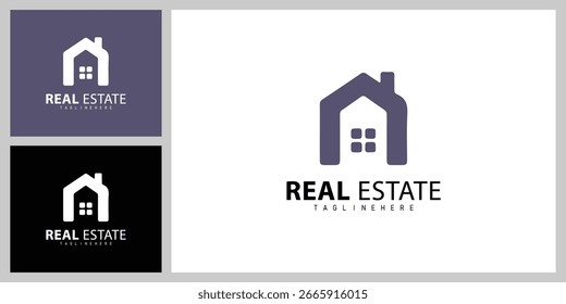 Modern Real Estate Logo Vector Design for Property and Construction Branding
