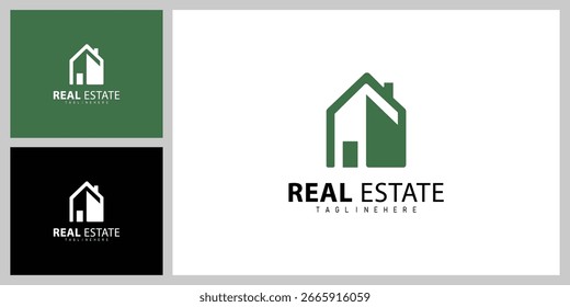 Modern Real Estate Logo Vector Design for Property and Construction Branding
