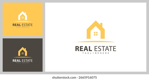 Modern Real Estate Logo Vector Design for Property and Construction Branding
