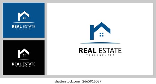Modern Real Estate Logo Vector Design for Property and Construction Branding

