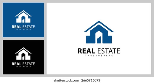 Design moderno do vetor do logotipo imobiliário para propriedade e construção Branding
