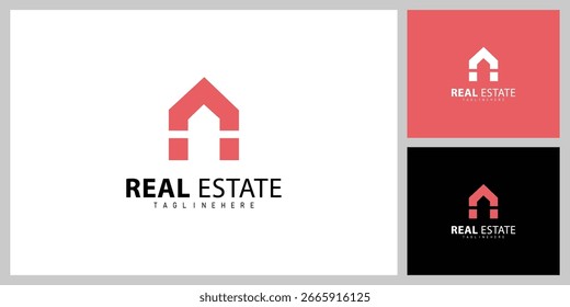 Diseño moderno del Vector del logotipo de la propiedad y de la construcción Branding

