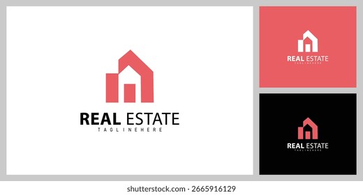 Diseño moderno del Vector del logotipo de la propiedad y de la construcción Branding
