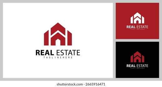 Diseño moderno del Vector del logotipo de la propiedad y de la construcción Branding
