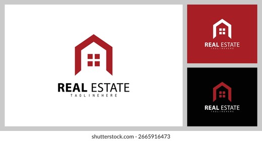 Design moderno do vetor do logotipo imobiliário para propriedade e construção Branding
