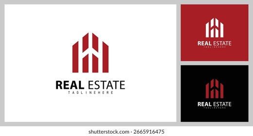 Modern Real Estate Logo Vector Design for Property and Construction Branding
