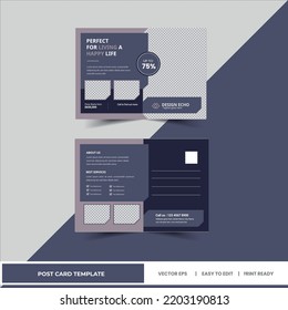 Modern real estate post card for home sell - Corporate Professional Business Postcard Template, Event Card Design, Direct Mail EDDM Template, Invitation Template, Photography Postcard Templates - 02