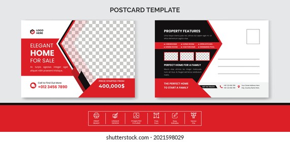 Modern Real Estate Postcard Template
