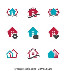 Modern Real Estate Sign Home Vector Design Symbol House Vector Icon. EPS10