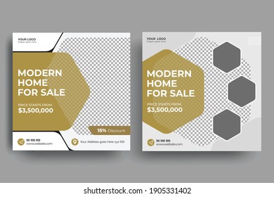 Modern Real estate social media post template