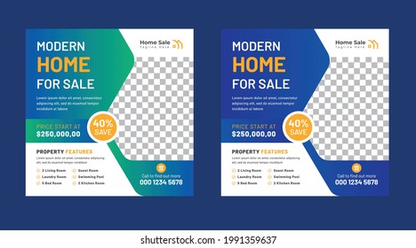 Modern Real Estate Social Media Post Or Square Flyer Template 