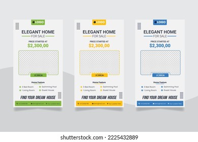 Modern real estate social media story template 