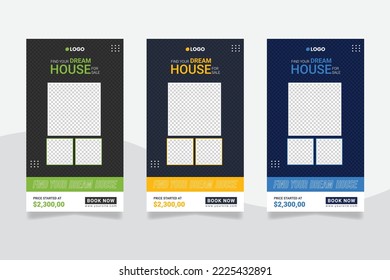 Modern real estate social media story template 
