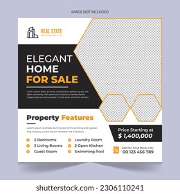  Modern Real estate social media posts design for sale, luxury real estate post template design, real state home social media post banner template, real estate social media cover banner, elegant home