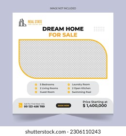  Modern Real estate social media posts design for sale, luxury real estate post template design, real state home social media post banner template, real estate social media cover banner, elegant home