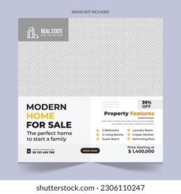  Modern Real estate social media posts design for sale, luxury real estate post template design, real state home social media post banner template, real estate social media cover banner, elegant home