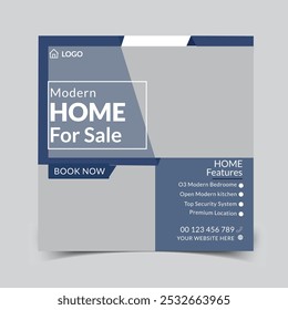 Modern Real estate social media posts design for sale, luxury real estate post template design, real state home social media post,

