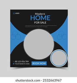 Modern Real estate social media posts design for sale, luxury real estate post template design, real state home social media post,


