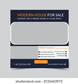 Modern Real estate social media posts design for sale, luxury real estate post template design, real state home social media post,

