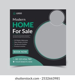 Modern Real estate social media posts design for sale, luxury real estate post template design, real state home social media post,


