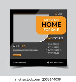 Modern Real estate social media posts design for sale, luxury real estate post template design, real state home social media post,


