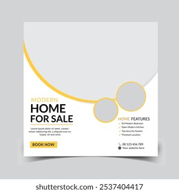 Modern Real estate social media posts design for sale, luxury real estate post template design, real state home social media post
