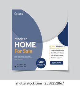 Modern Real estate social media posts design for sale, luxury real estate post template design, real state home social media post,

