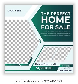 modern real estate square editable banner template. for social media post and web internet ads.	
