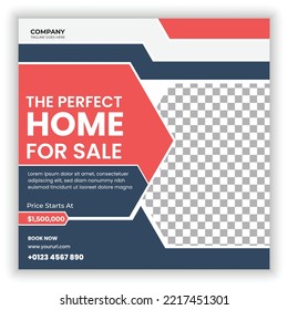 modern real estate square editable banner template. for social media post and web internet ads.	
