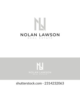 Modern real estate vector logo featuring the initials N and L in a sleek and professional design. A minimalist NL logotype perfect for property branding and corporate identity.