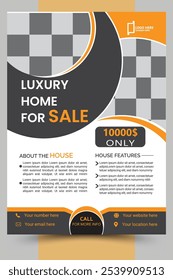 Flyer inmobiliario moderno, diseño de flyer inmobiliario.