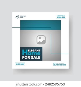 Modern Real state Home rent social media post Sale or carousel design template