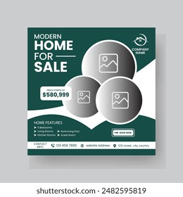Modern Real state Home rent social media post Sale or carousel design template