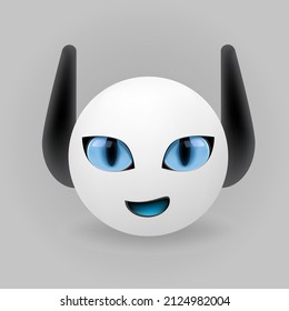 Modern realistic bot avatar with shadow in white color isolated on gray background. Chat bots template for an artificial intelligence account. I call him Pashka, you can call it your own