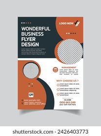 Modern Realistic Business Flyer Design Template And Wonderful Corporate Leaflet