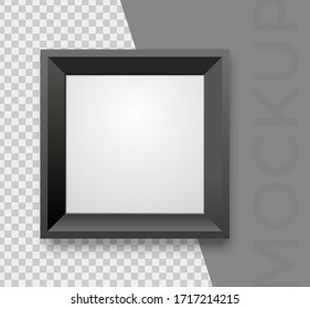 Modern realistic empty black frames on a white background