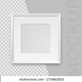 Modern realistic empty white frames on a white background