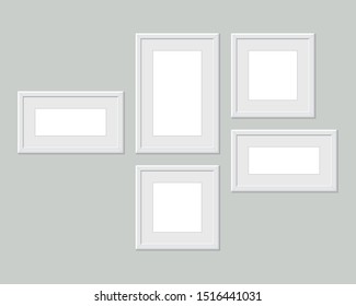 Modern realistic frame on a white background