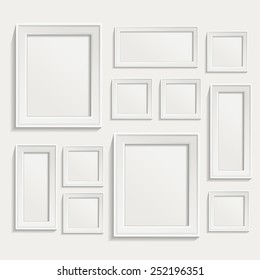 Modern realistic frame on a white background